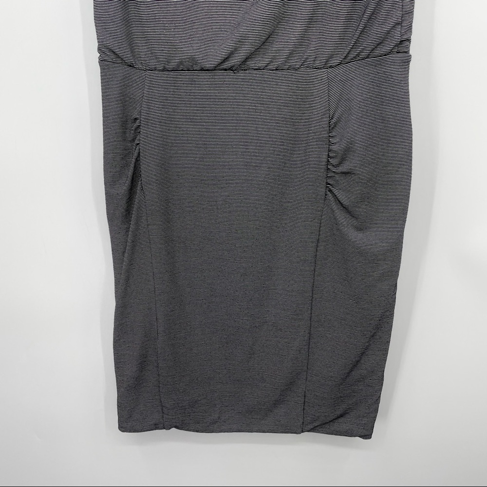 Athleta Dark Gray Striped Knit Athletic Dress - Picture 10 of 14